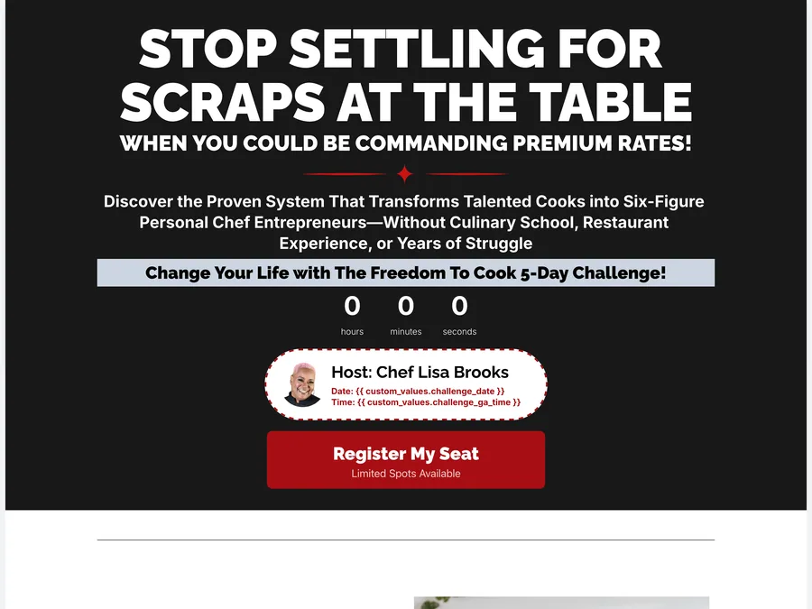The Freedom To Cook 5 Day Challenge